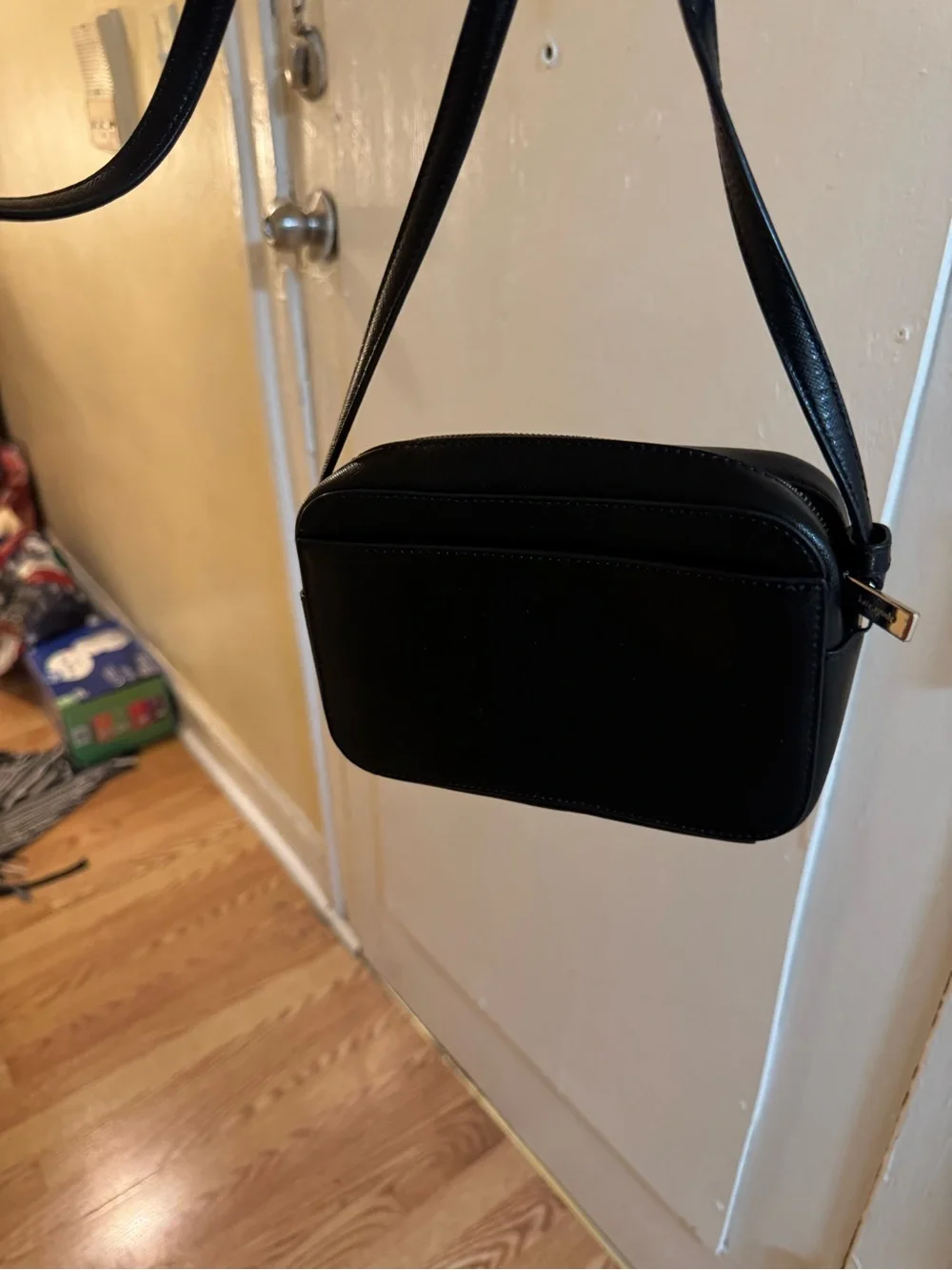 kate spade Black Leather Compact Crossbody Messenger